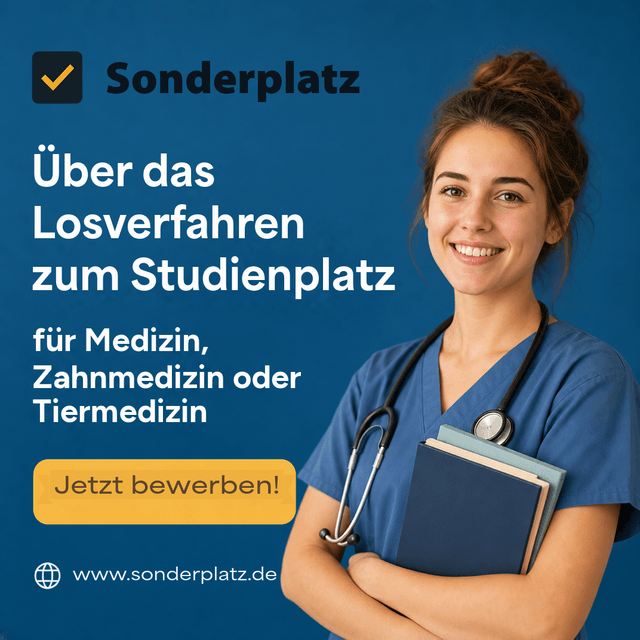 Sonderplatz.de: Bewerbung fürs Losverfahren um einen Studienplatz in Medizin, Zahnmedizin oder Tiermedizin